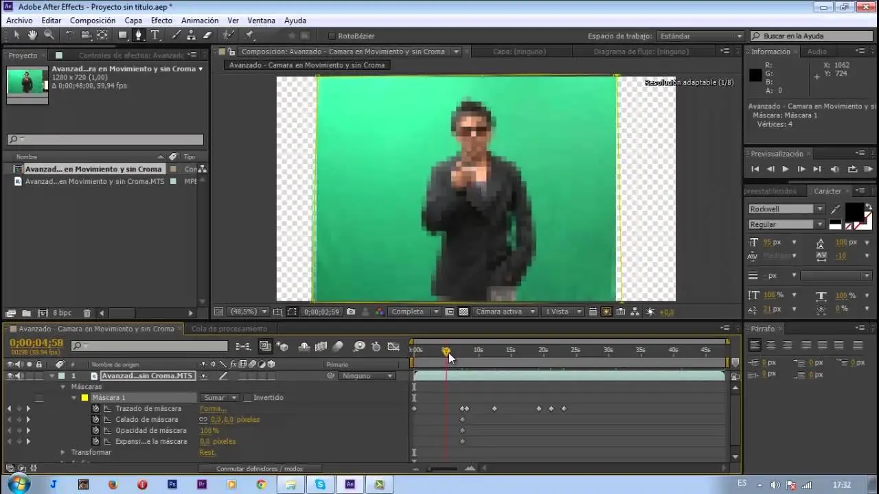 como quitar pantalla verde en after effects - Cómo eliminar un color en After Effects