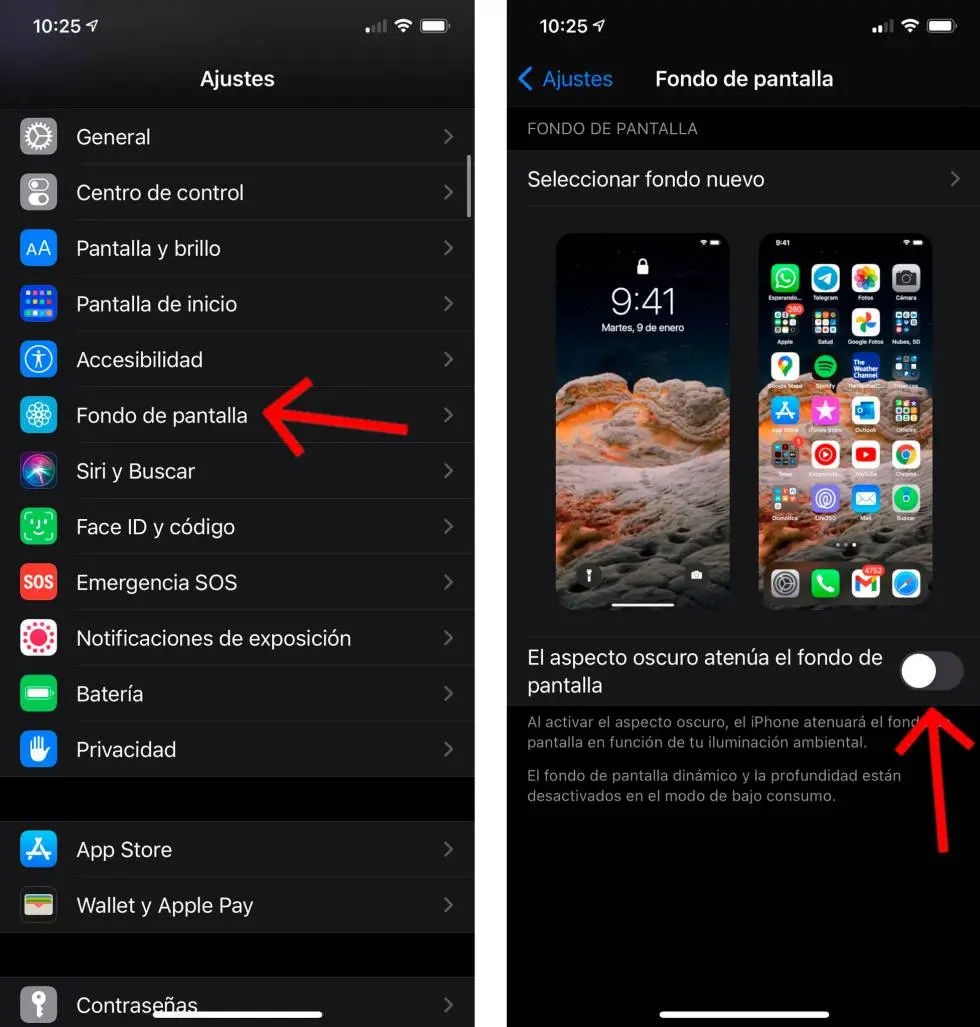 modo pantalla oscura iphone - Qué es el modo oscuro de iPhone